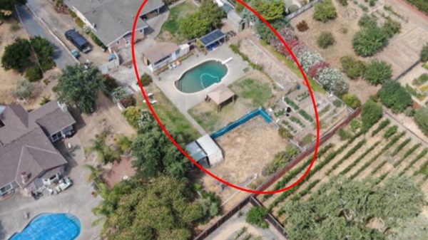 A photo included in the ACLU lawsuit shows aerial images obtained by drones flown by Sonoma County code enforcement officers.