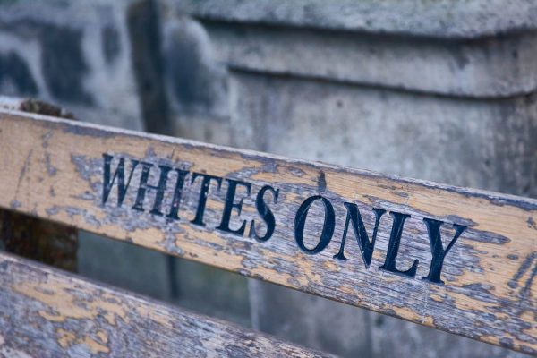 Apartheid-era "Whites Only" bench in South Africa