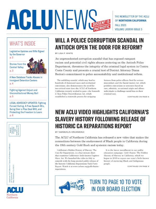 ACLU News fall 2023 cover