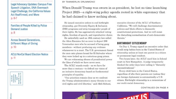 aclu news spring 2025 cover