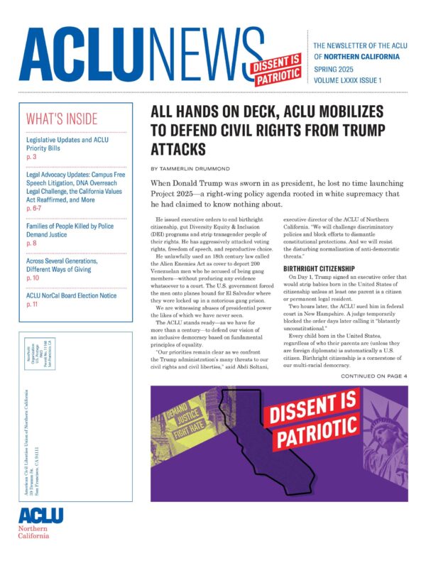 aclu news spring 2025 cover