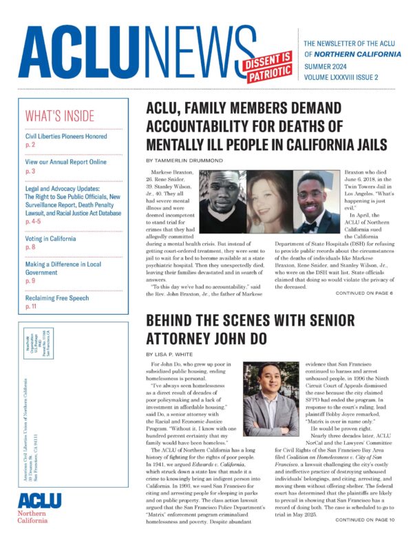 ACLU News summer 2024 cover