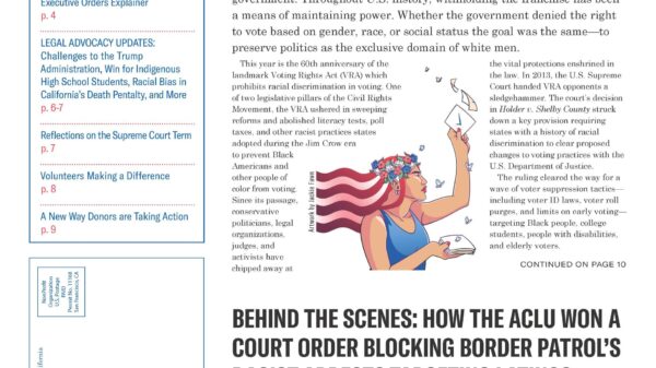 Cover ACLU News summer 2025