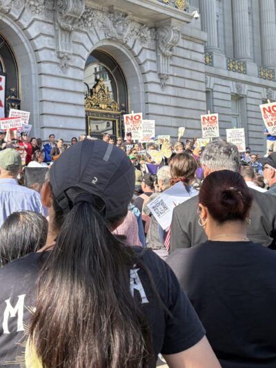Anti-ICE protest outside SF City Hall