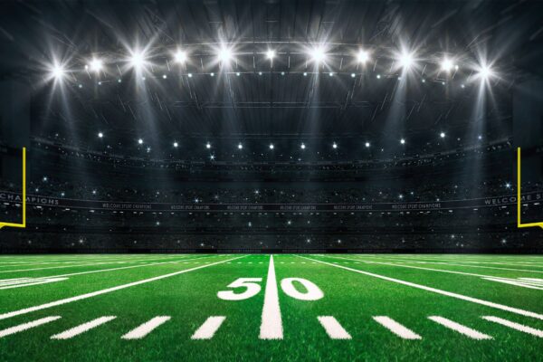 football stadium at night