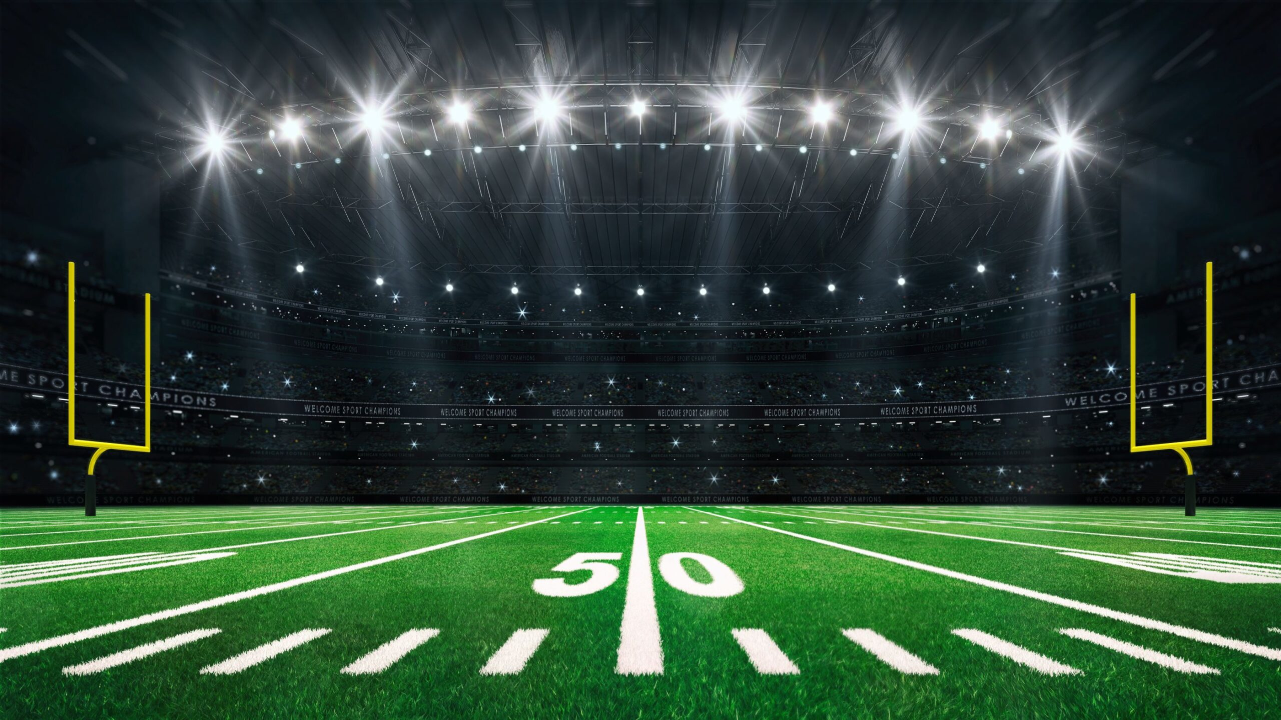 football stadium at night