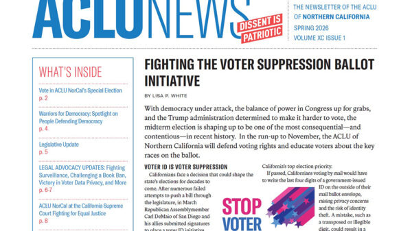 Spring 2026 ACLU News front page