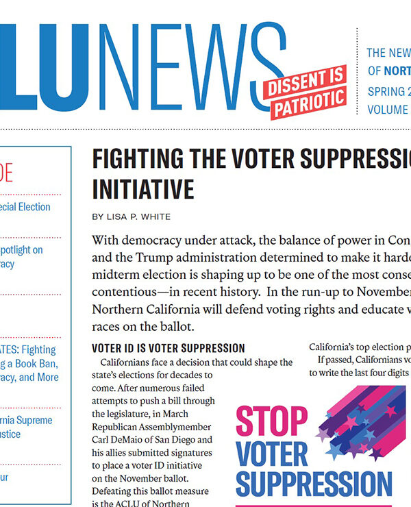 Spring 2026 ACLU News front page