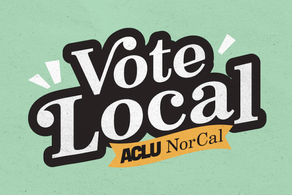 Graphic with words "Vote Local"