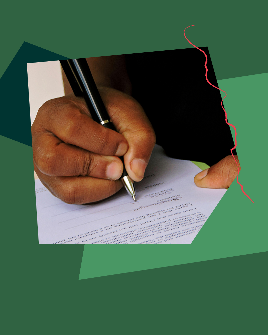 Thumbnail of person signing a document