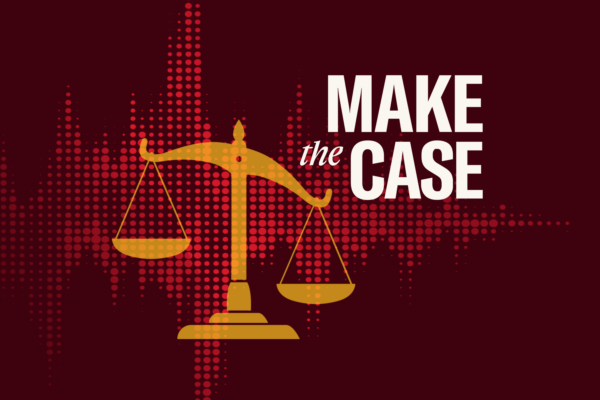 trailer logo with scales of justice and "MAKE the CASE"